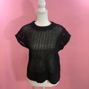 Black Knit Women's Top